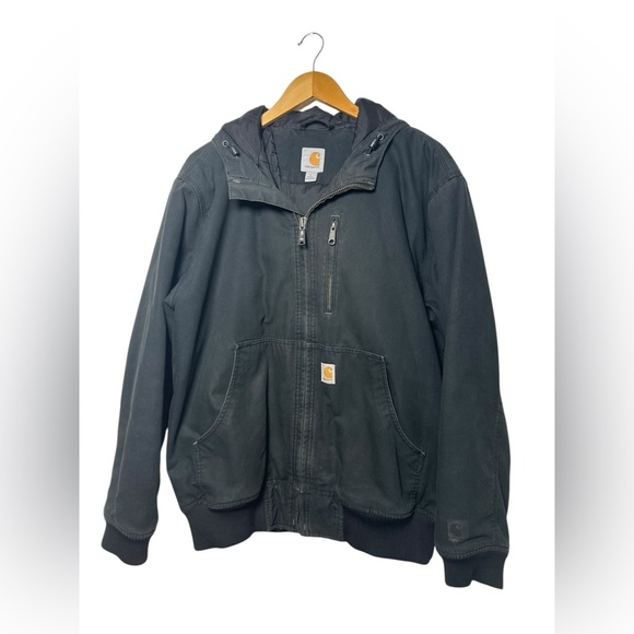 Vintage Carhartt Quick Duck Jefferson Active Work Thinsulsate Lined Black Sz Lg